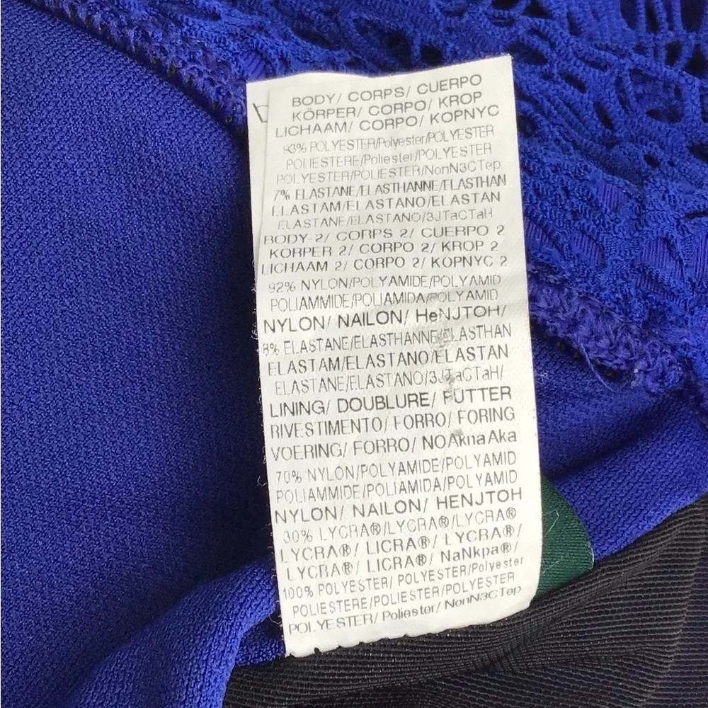 Ralph Lauren Royal Blue Lace One-piece Swimming Suit